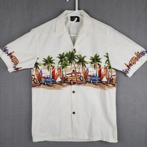 Royal Creations Hawaiian Button Shirt Medium Made In‎ Hawaii Vintage Surf Aloha